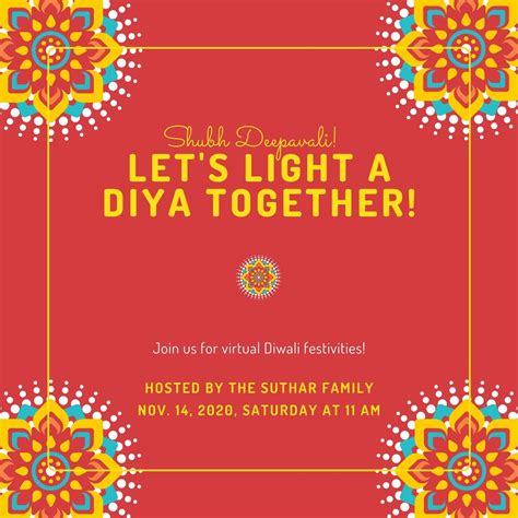 Design Custom Diwali Invitation Cards for Free .